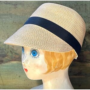Anthropologie Straw Riding Cap Hat